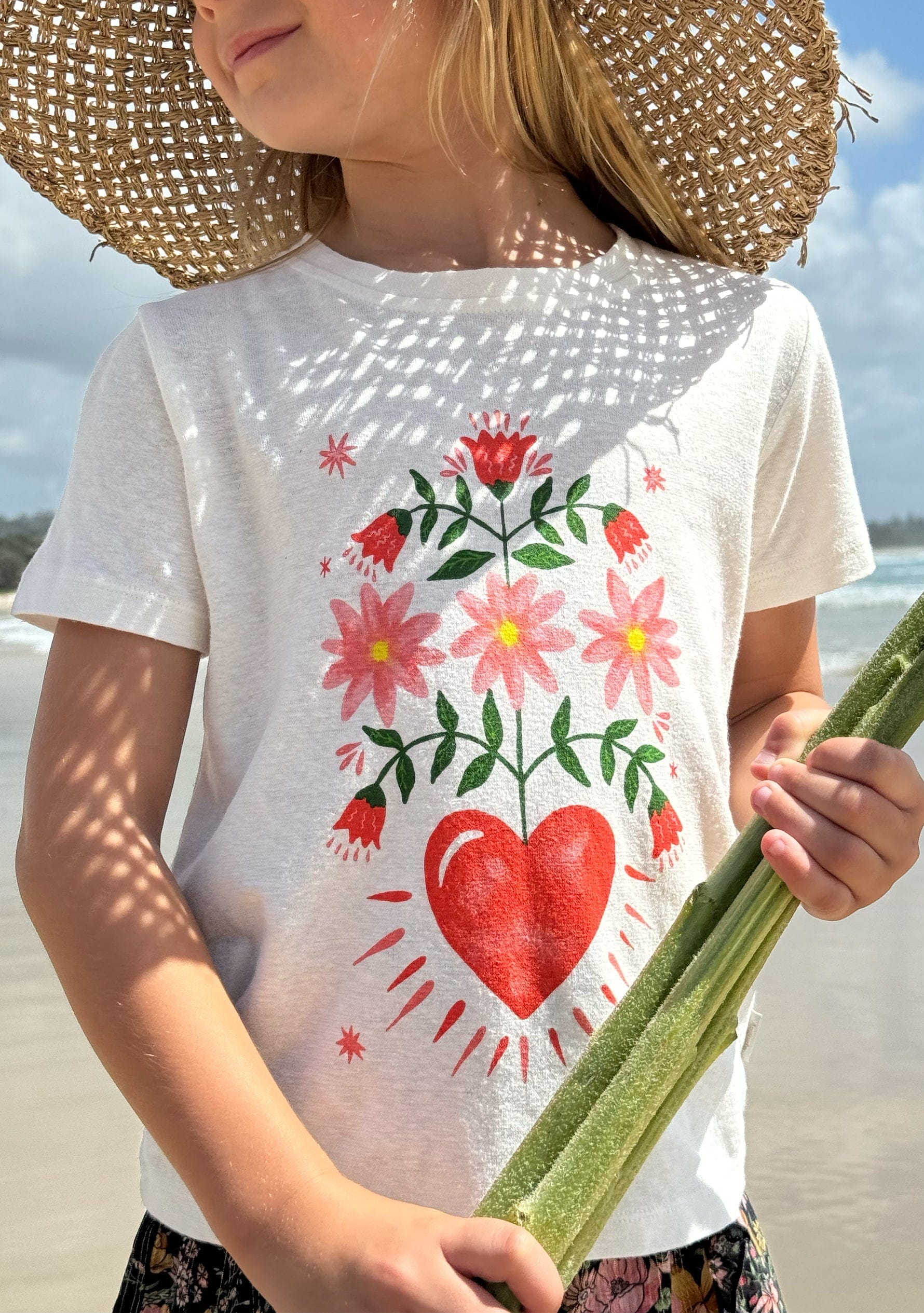 Fallen Hearts Classic Tee Off White - Auguste The Label